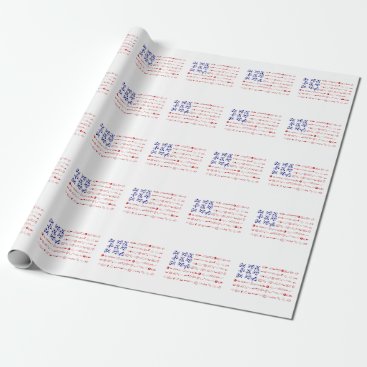 American flag tattoo funny pizza wrapping paper American flag tattoo funny pizza wrapping paper