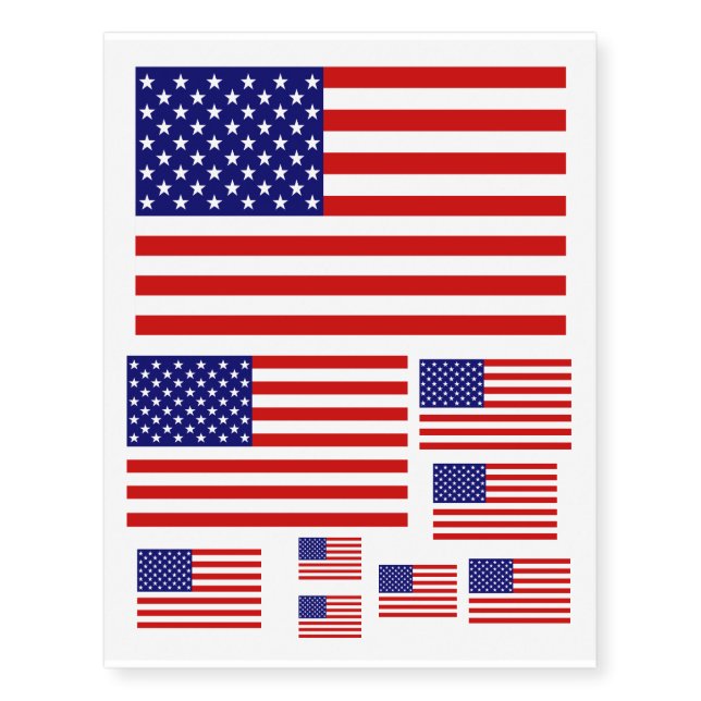 American Flag Temporary Tattoos (Front)