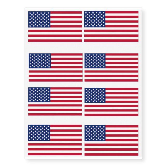 American Flag Temporary Tattoos (Front)