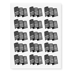 American Flag Temporary Tattoos - Left to Right