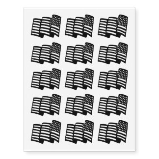American Flag Temporary Tattoos - Right to Left