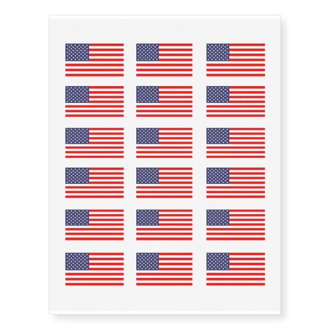 American flag Temporary Tattoos - USA pride flags (Front)