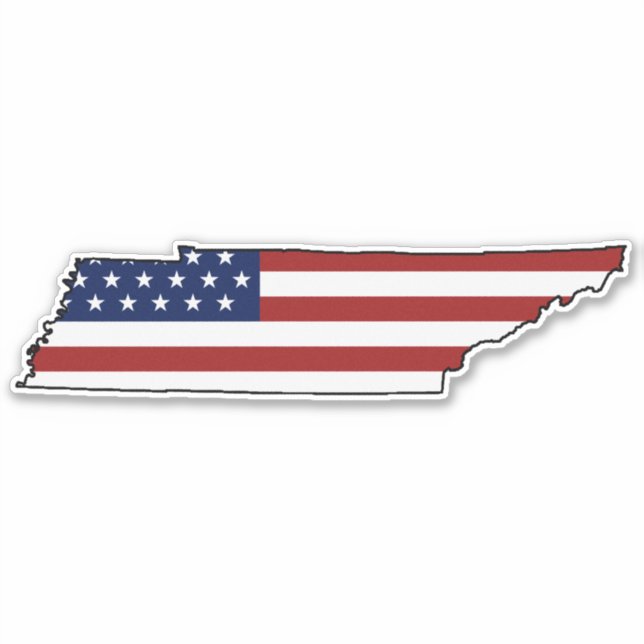 American Flag Tennessee Sticker (Front)