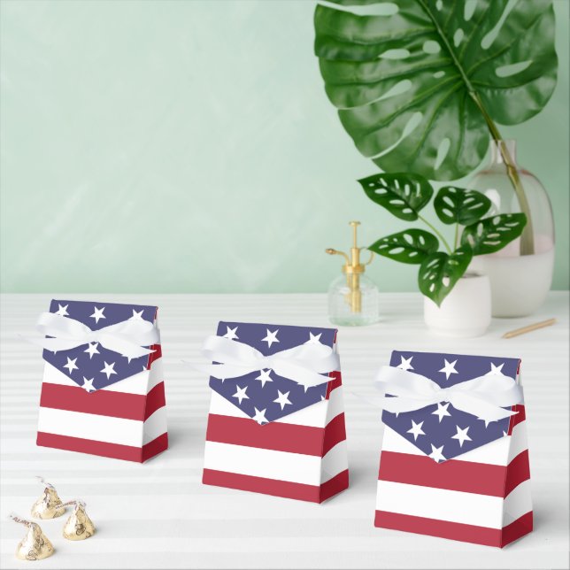 American Flag - Tent Favor Box (Multiple)