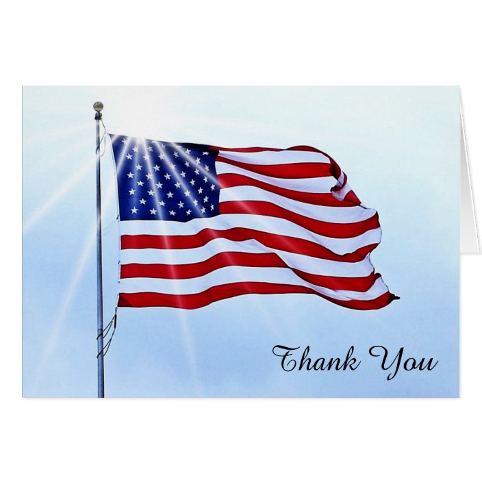 American Flag Thank You | Zazzle.com