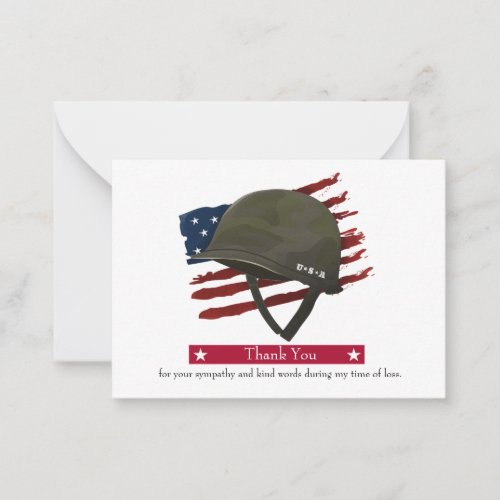 American Flag Thank You Card