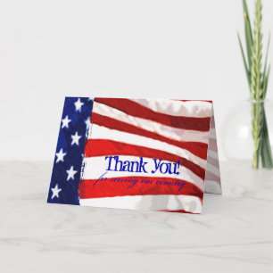 American Flag Thank You Card