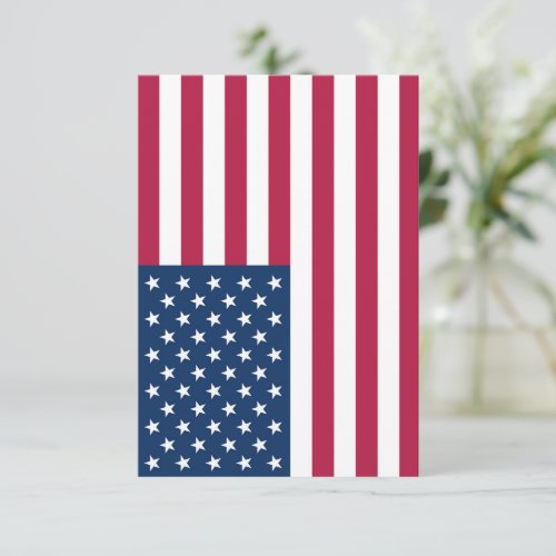 American flag thank you card