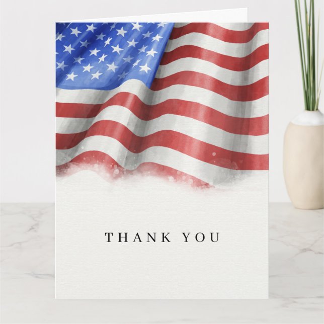 American Flag Thank You Cards (Front)