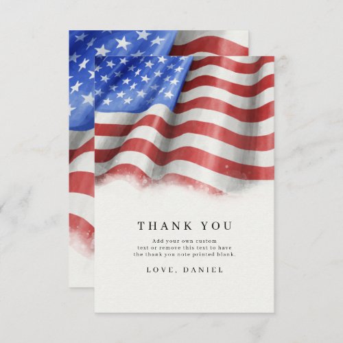 American Flag Thank You Cards