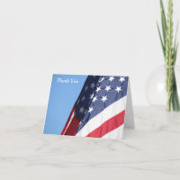 American Flag Thank You Greeting Card