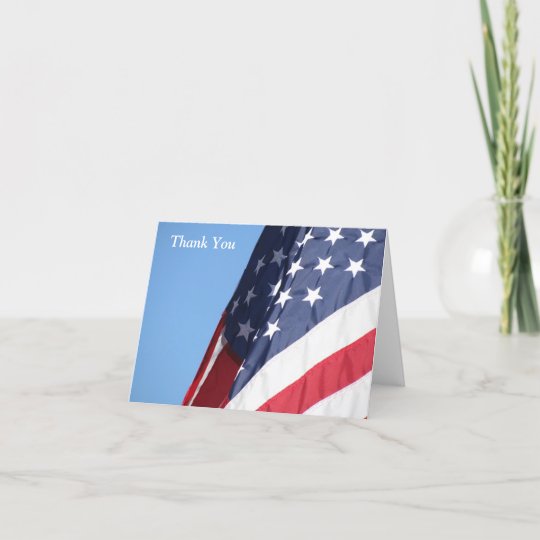 American Flag Thank You Greeting Card | Zazzle.com