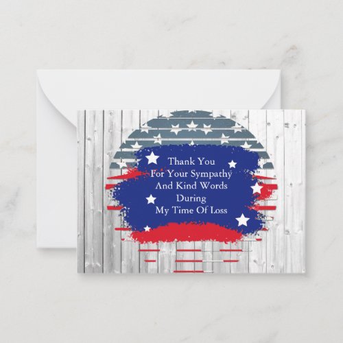 American Flag Thank You Note Card