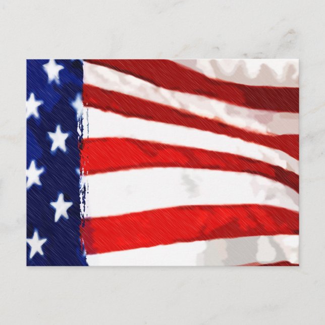 American Flag Thank You Postcard (Front)