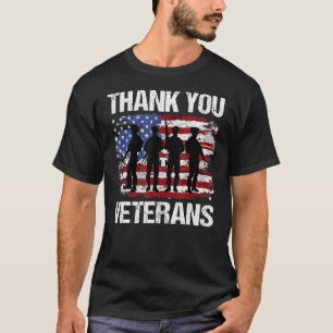 American Flag Thank You Veterans Day For Men Women T-Shirt