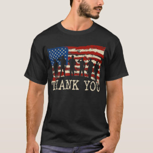 American Flag Thank you Veterans Proud Veteran T-S T-Shirt