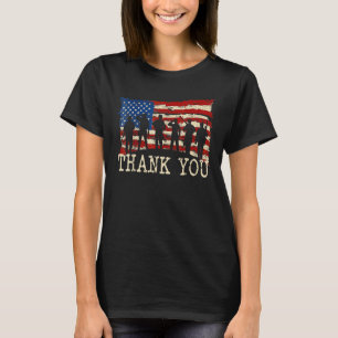 American Flag Thank You Veterans Proud Veteran T-Shirt