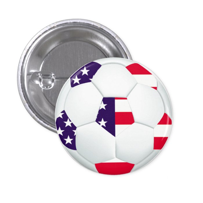 American Flag Themed Soccer Ball Buttons