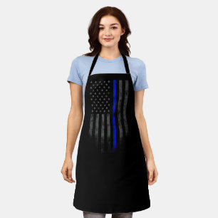 American Flag Thin Blue Line Apron