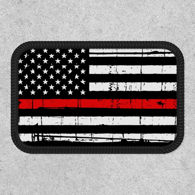 American Flag Thin Red Line Patch (Front)