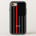 American Flag Thin Red Line Symbol Your Text on