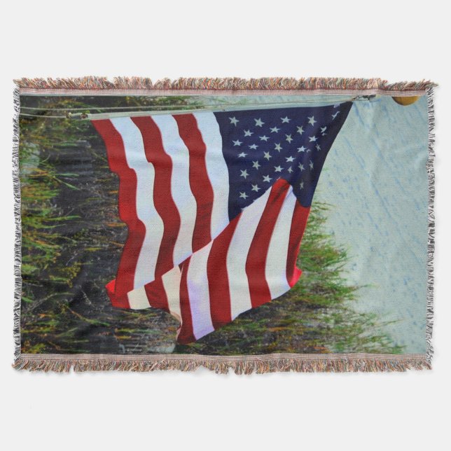American Flag Throw Blanket (Front)