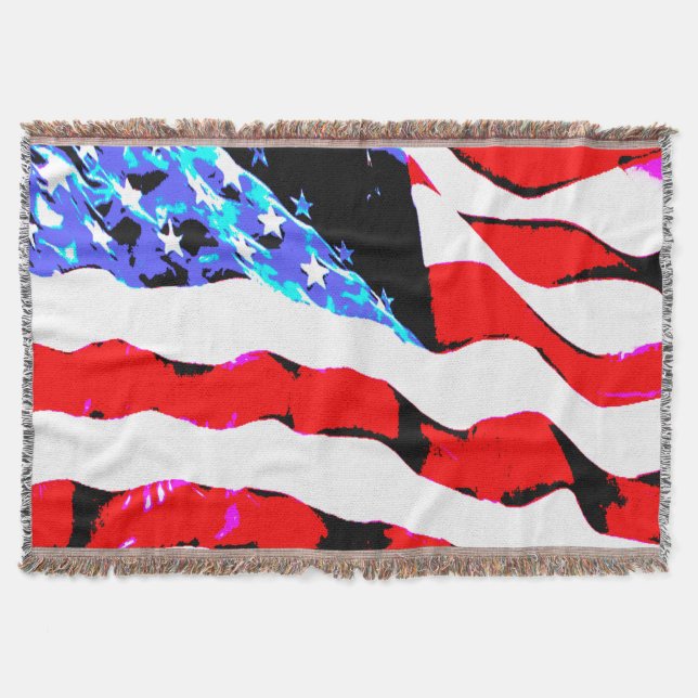 American flag throw blanket (Front)