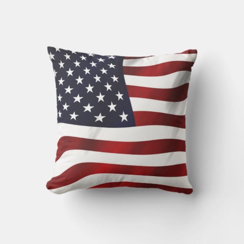 American Flag Throw Pillow