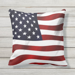 American Flag Throw Pillow