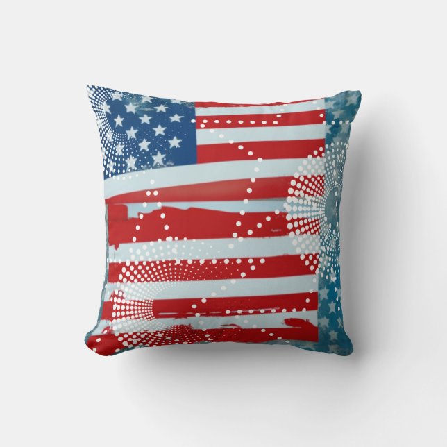 American Flag Throw Pillow (Front)