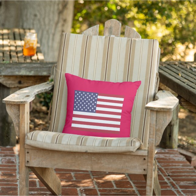 American Flag Throw Pillow (Chair)