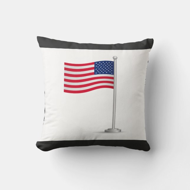american flag throw pillow (Front)