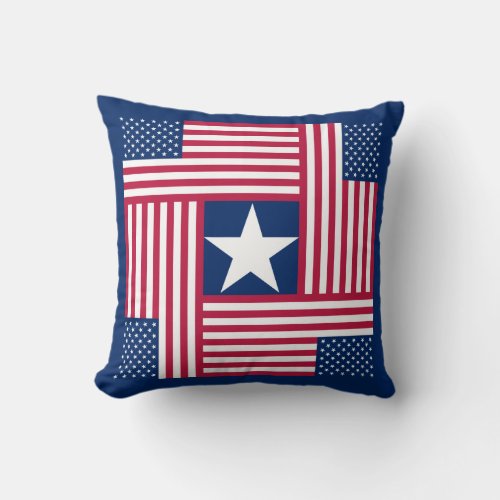 American Flag Throw Pillow