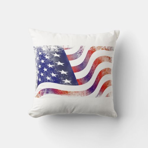 American Flag Throw Pillow