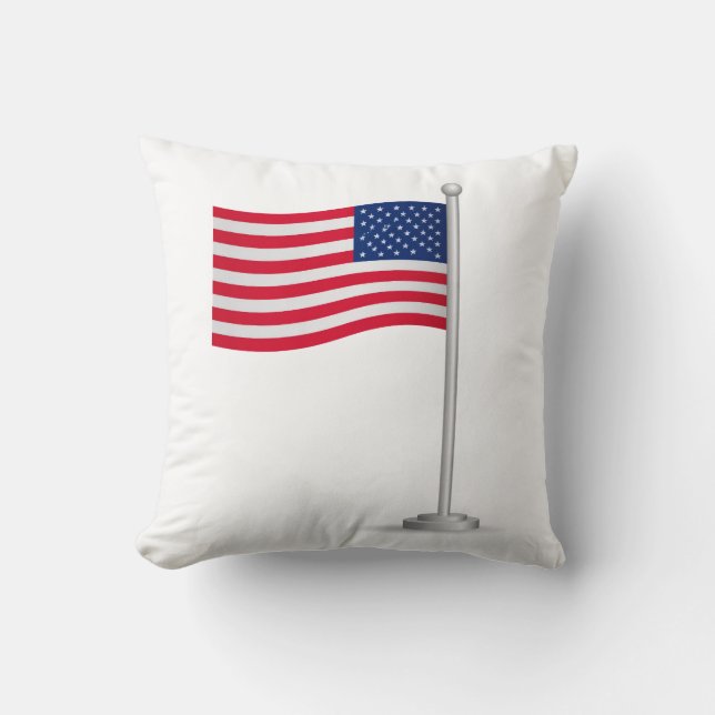 american flag throw pillow (Front)
