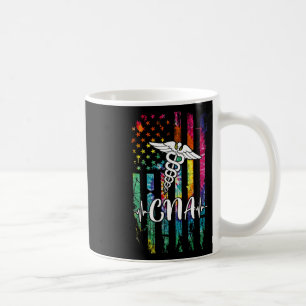 American Flag Tie Dye Cna Costume Nurse Day Nursin Coffee Mug