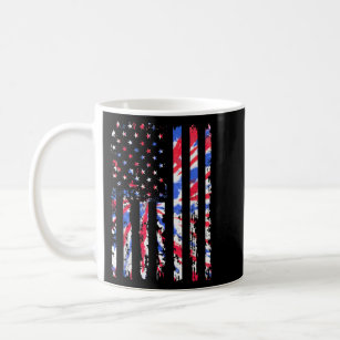 American Flag Tie Dye Patriotic Vintage USA Coffee Mug