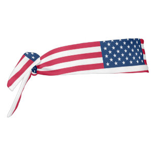 American Flag Tie Headband USA - Patriotic