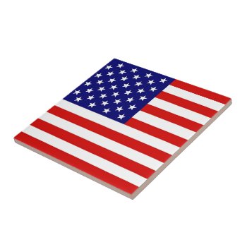 American Flag Tile by prawny at Zazzle