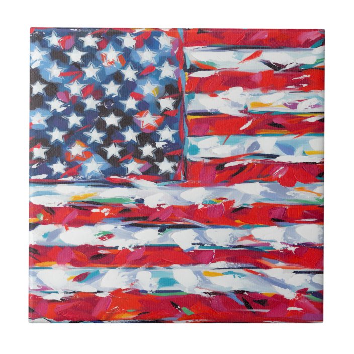 American Flag Tile | Zazzle