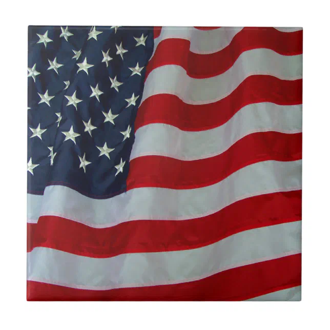 Ceramic Flags AMERICAN FLAG-TILE CERAMIC TILE | Zazzle