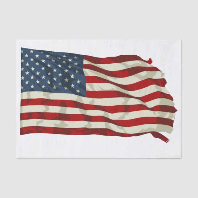 American Flag Tissue Paper Decoupage Patriotic (Front)