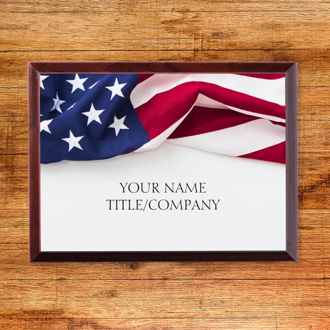 American Flag Title Company Promotion Award  (American Flag with Name, Title Company Award)