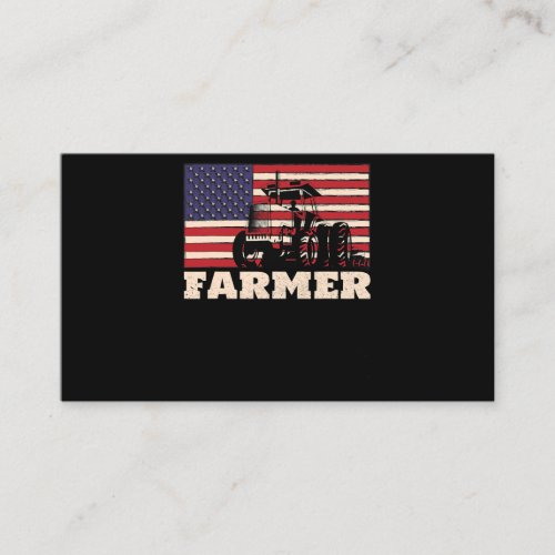 American Flag Tractor Business Card