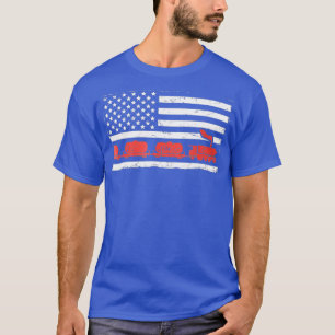 American Flag Train Conductor T-Shirt