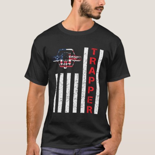 American Flag Trapping For Trappers And Hunters T_Shirt
