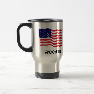 American Flag Travel Mug