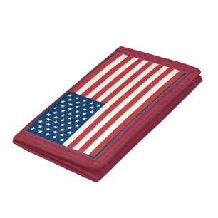 American flag tri-fold wallet