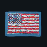 American Flag Trifold Wallet<br><div class="desc">American Flag. Artist: Carolee Vitaletti. Image ID: 156057GG.</div>