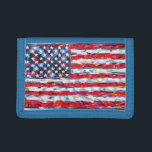 American Flag Trifold Wallet<br><div class="desc">American Flag. Artist: Carolee Vitaletti. Image ID: 156057GG.</div>